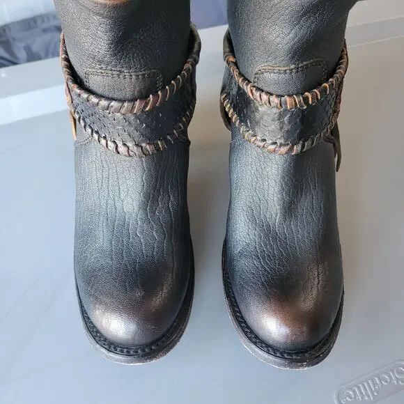 Corral Ladies Brown Fringe Slouch Boots Size 6.5M - Picture 7 of 14